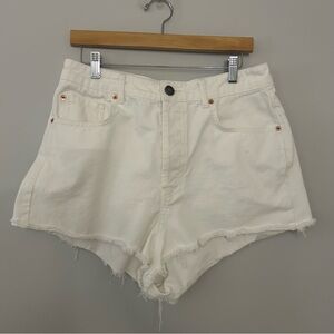 Raey White Denim Shorts